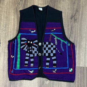 Rising Tide Handmade in Guatemala Elephant Embroidered Vest